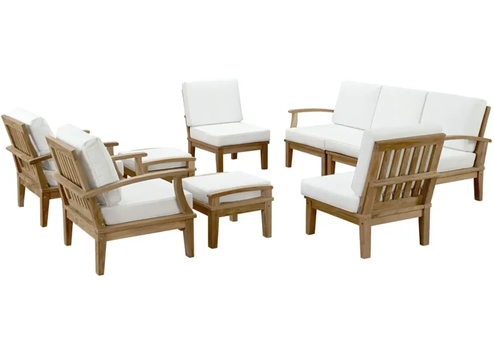 Marina 9 Piece Outdoor Patio Teak Set