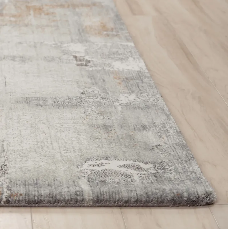 Anatolia Gray Abstract Recycled Polyester 5'2" x 7'9" Rectangle Rug