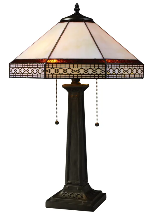 Stone Filigree 24'' High 2-Light Table Lamp - Tiffany Bronze - Includes LED Bulbs