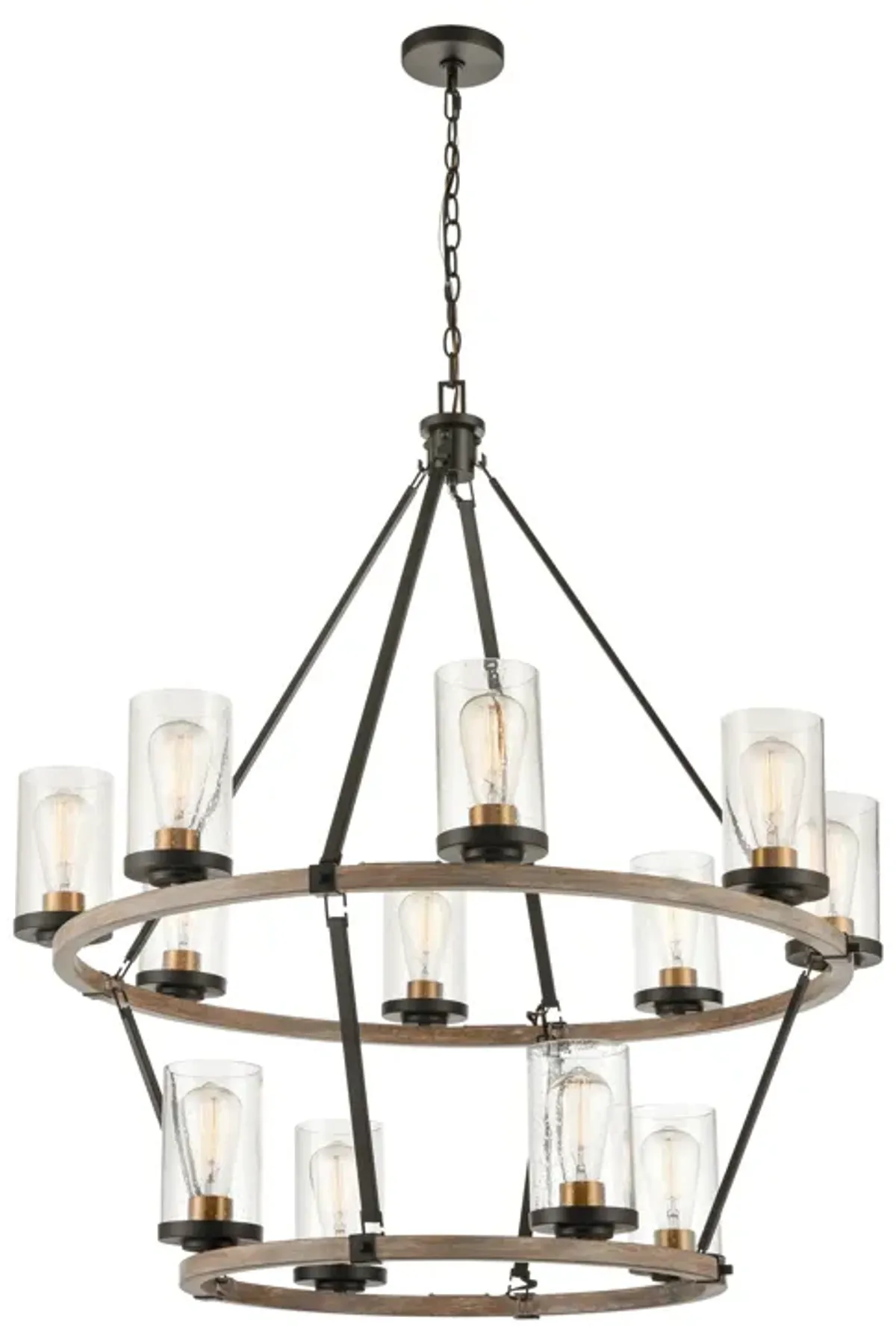 Geringer 36" Wide 12-Light Chandelier - Charcoal