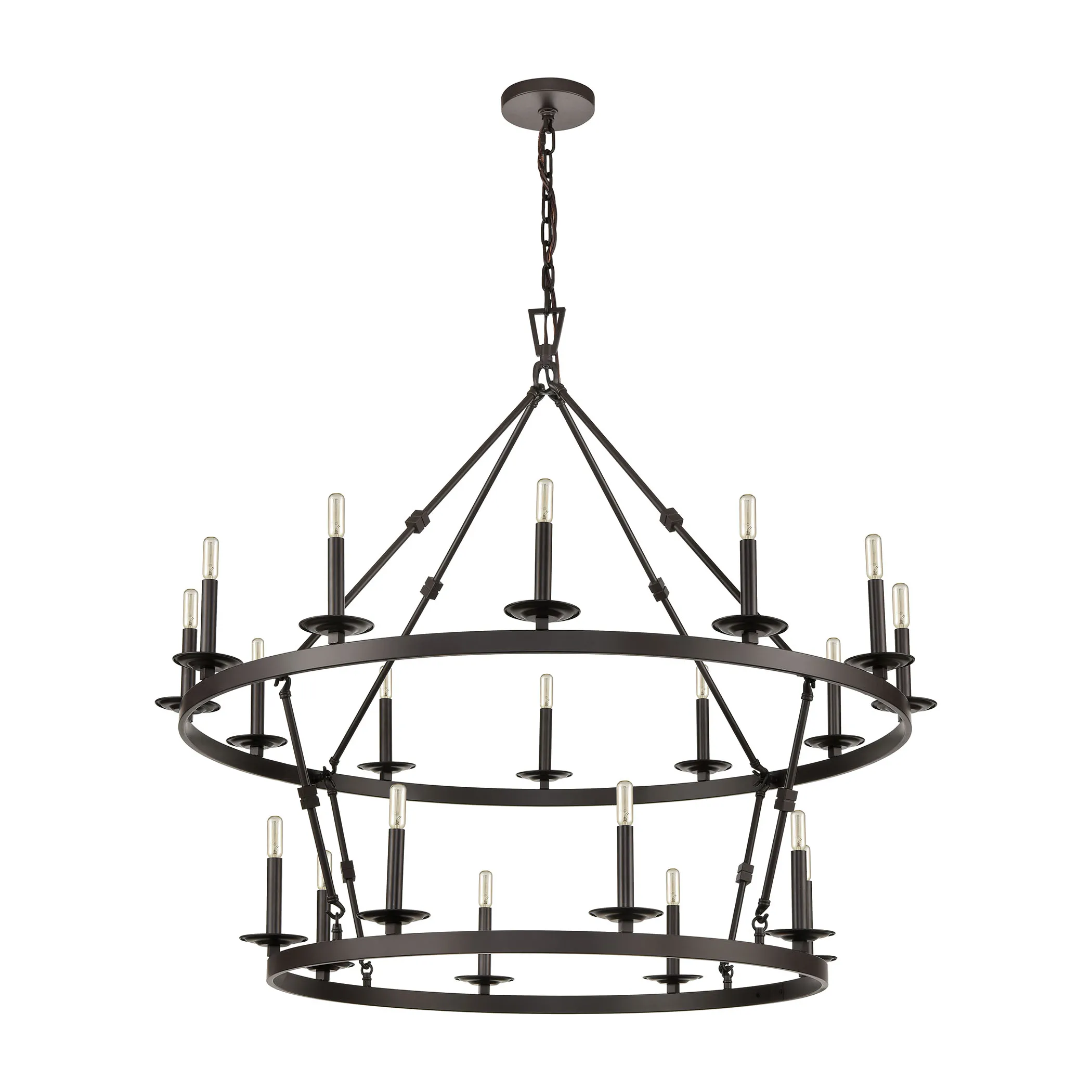 Castle 47" Wide 20-Light Chandelier - Oil Rubbed Bronze