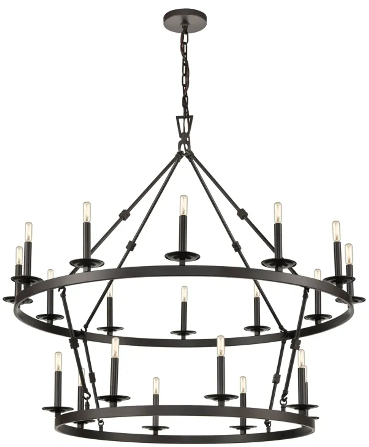 Castle 47" Wide 20-Light Chandelier - Oil Rubbed Bronze