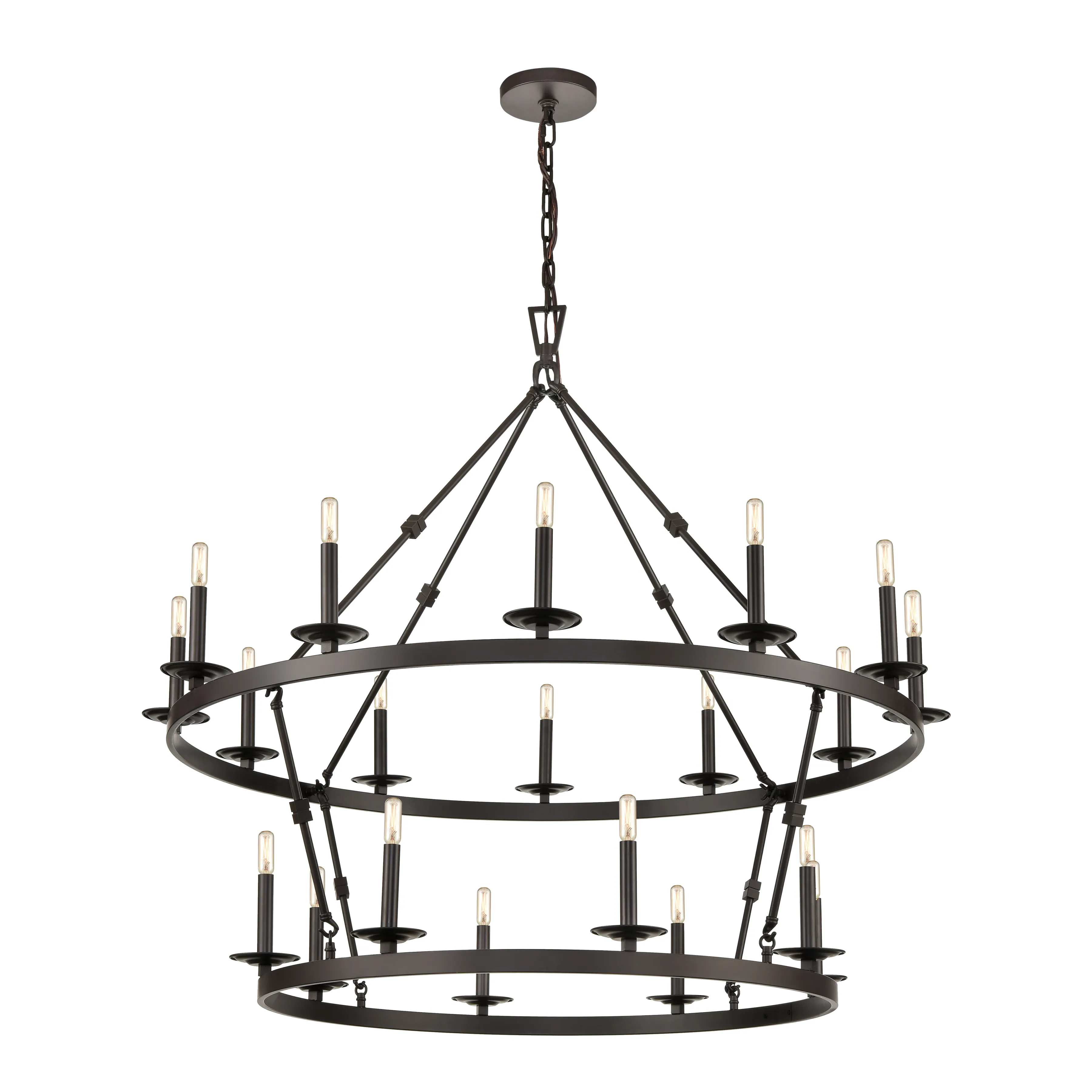 Castle 47" Wide 20-Light Chandelier - Oil Rubbed Bronze