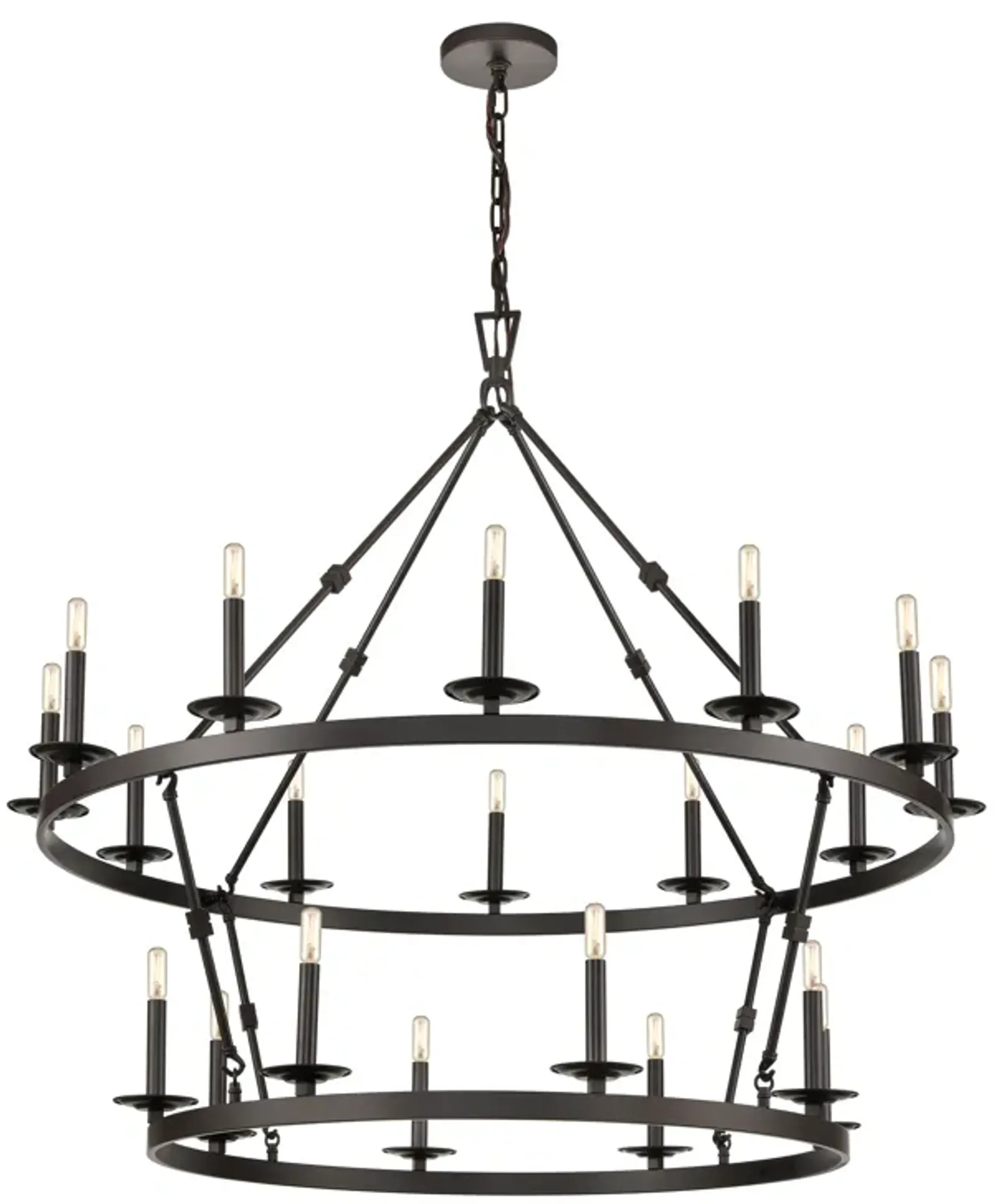 Castle 47" Wide 20-Light Chandelier - Oil Rubbed Bronze