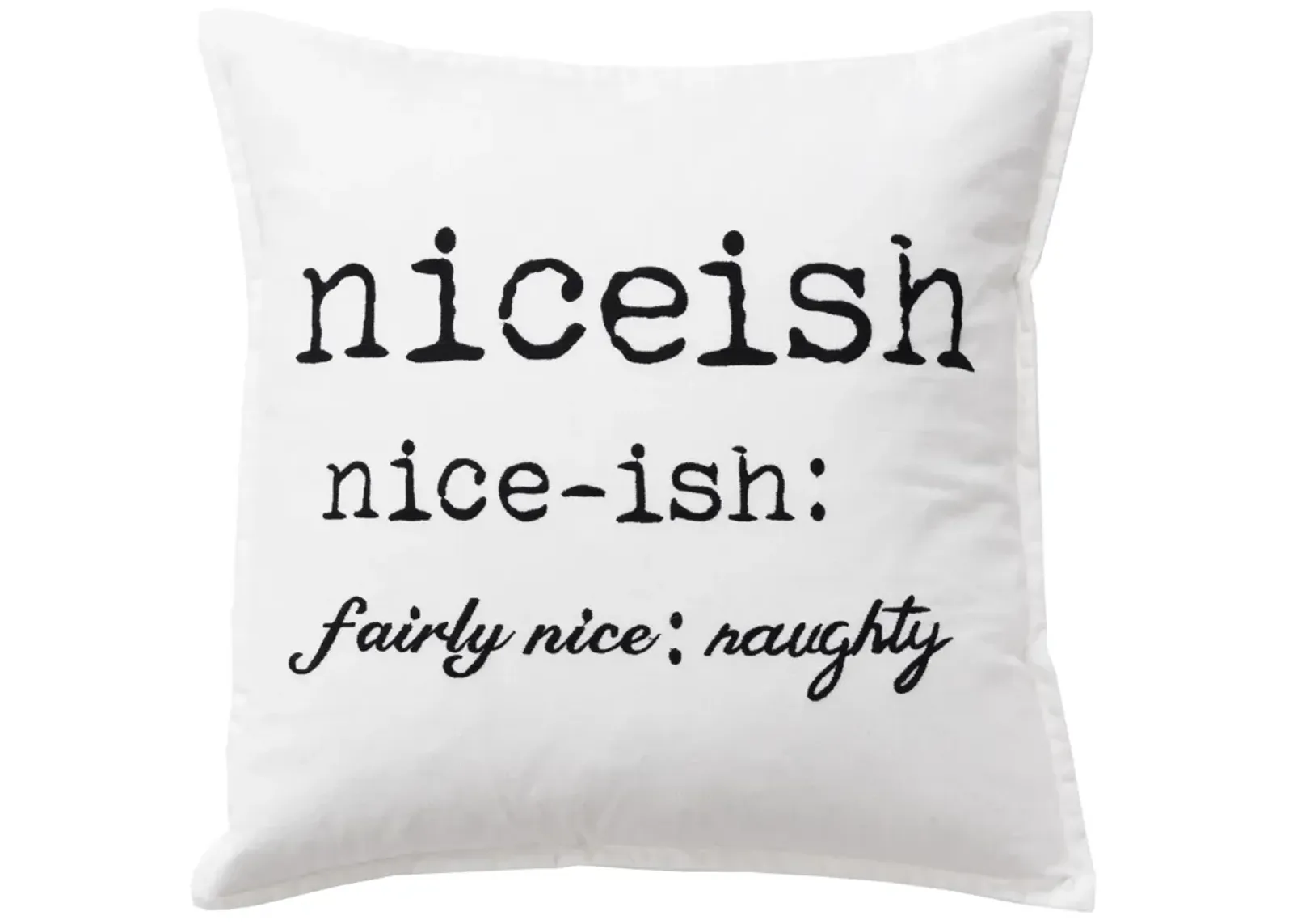 HOLIDAY 2022 Sentiment Black  Pillow