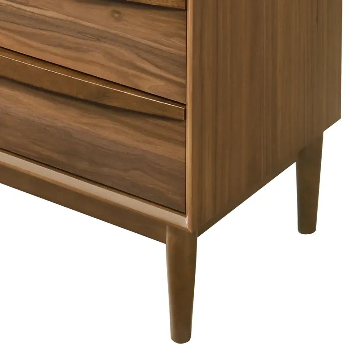 Artemio 6 Drawer Wood Dresser in Walnut Finish