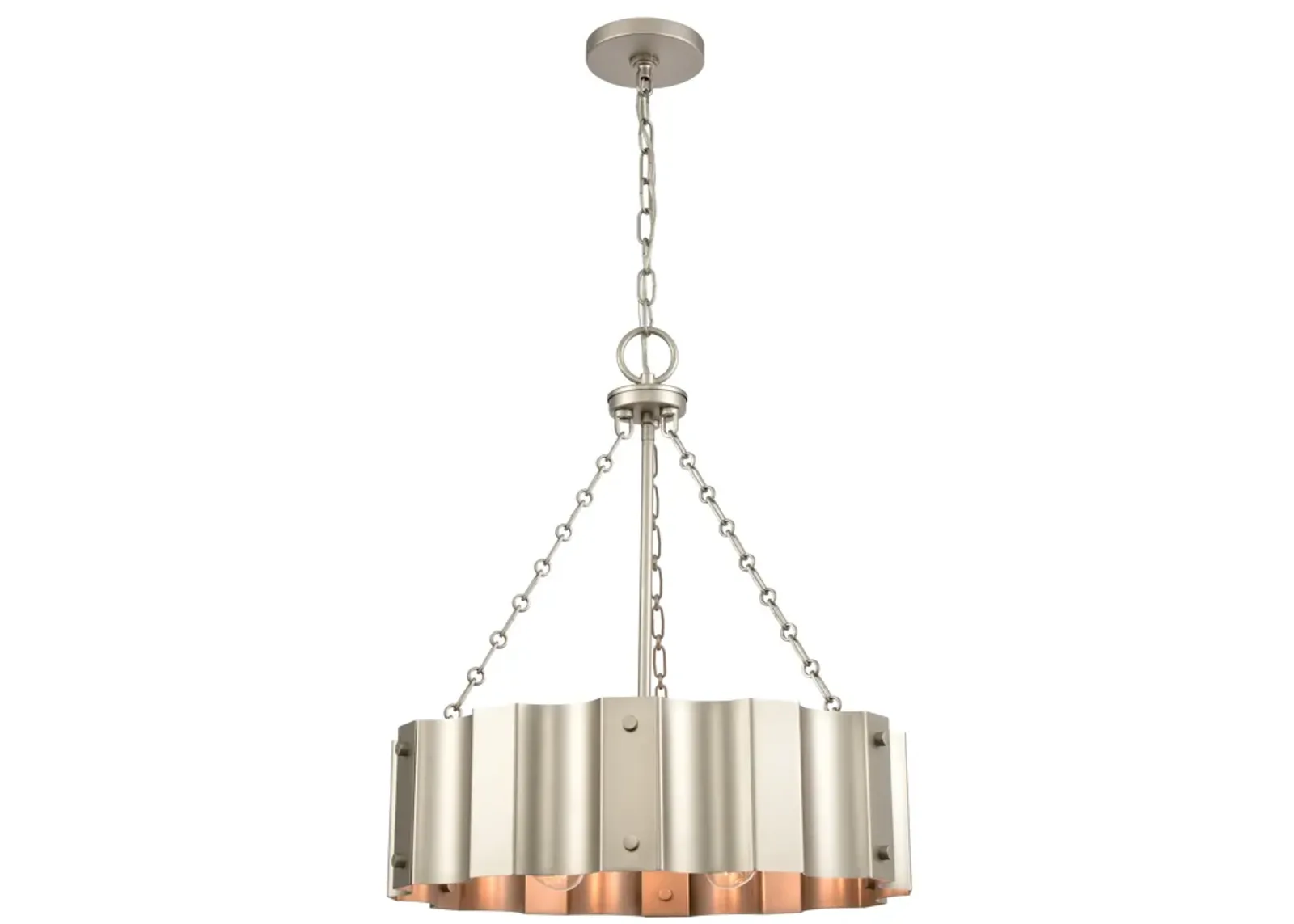 Clausten 21" Wide 4-Light Chandelier - Matte Nickel