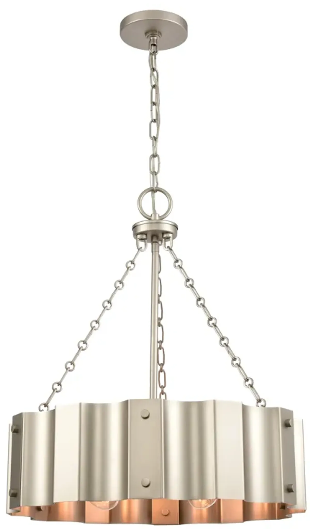 Clausten 21" Wide 4-Light Chandelier - Matte Nickel