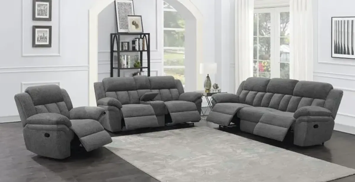 Bahrain Upholstered Motion Sofa Charcoal