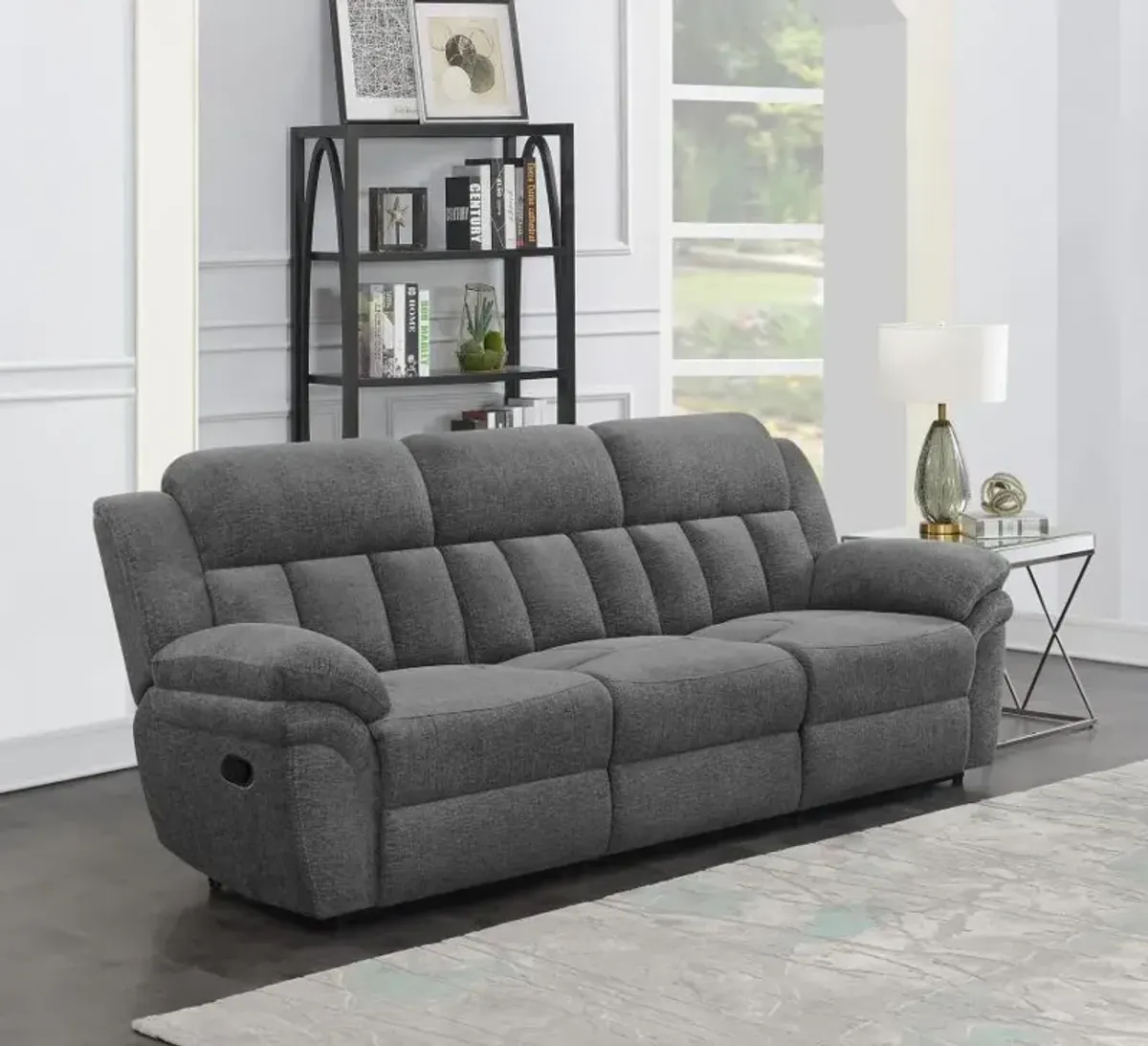 Bahrain Upholstered Motion Sofa Charcoal