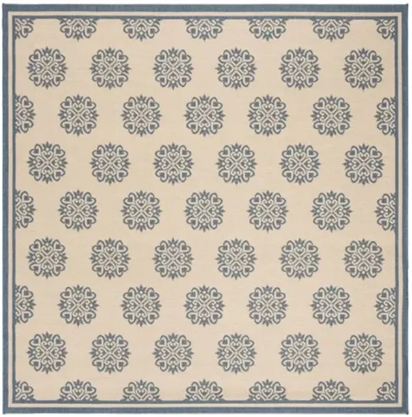 LINDEN 181 Collection LND181M-6SQ Blue / Creme 6'-7" X 6'-7" Square