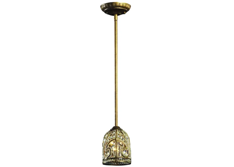 Elizabethan 5" Wide 1-Light Mini Pendant - Dark Bronze