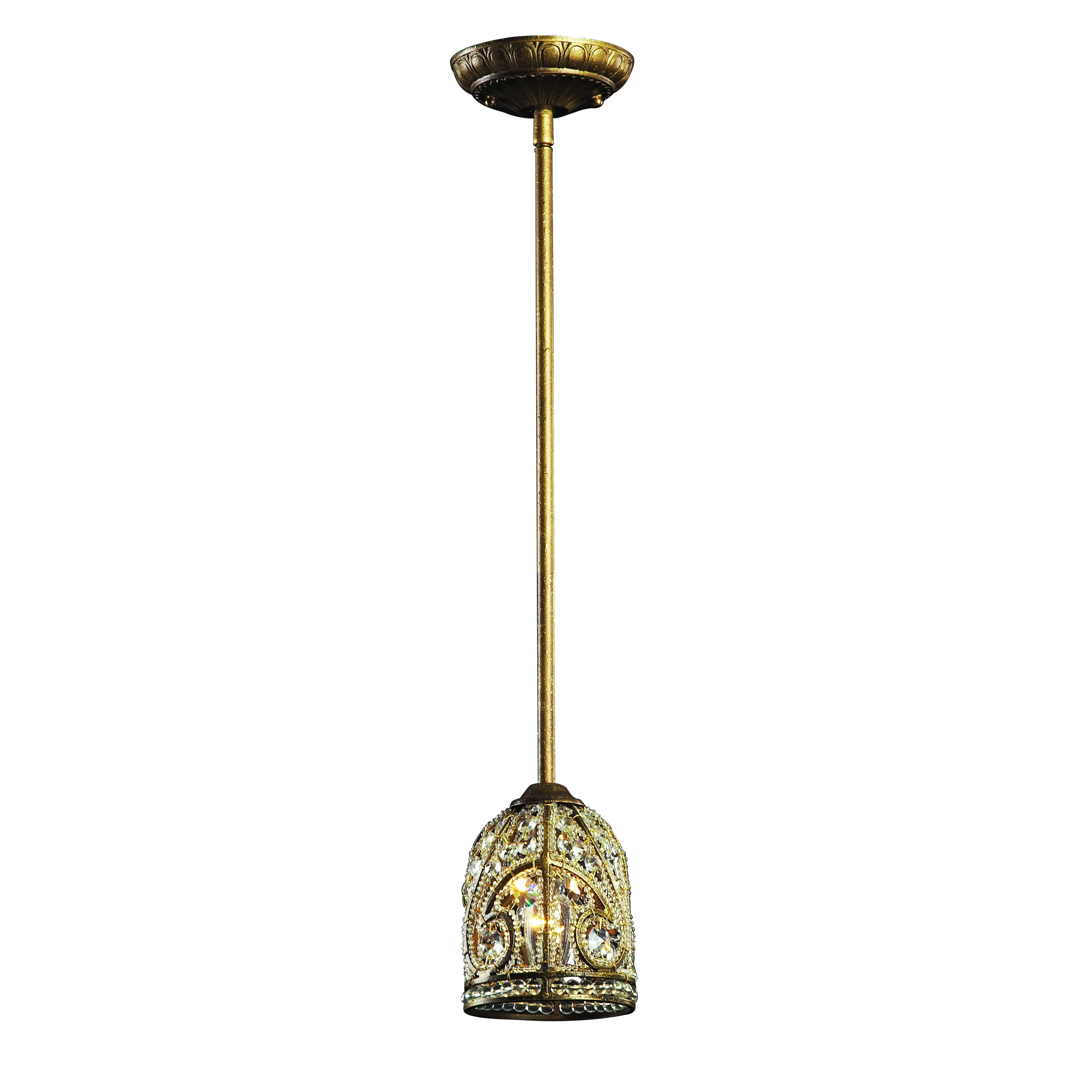 Elizabethan 5" Wide 1-Light Mini Pendant - Dark Bronze