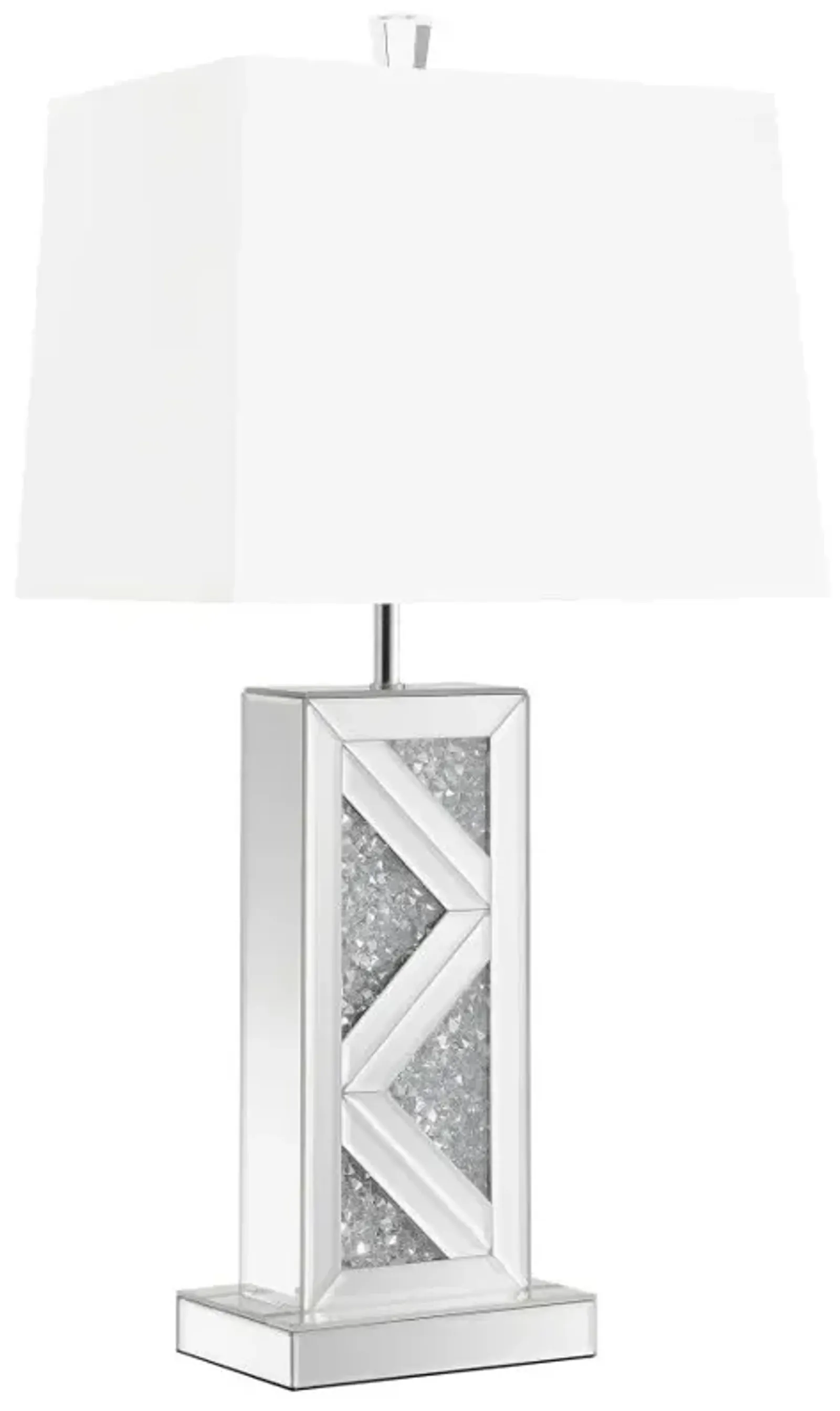 Carmen Geometric Base Table Lamp Silver