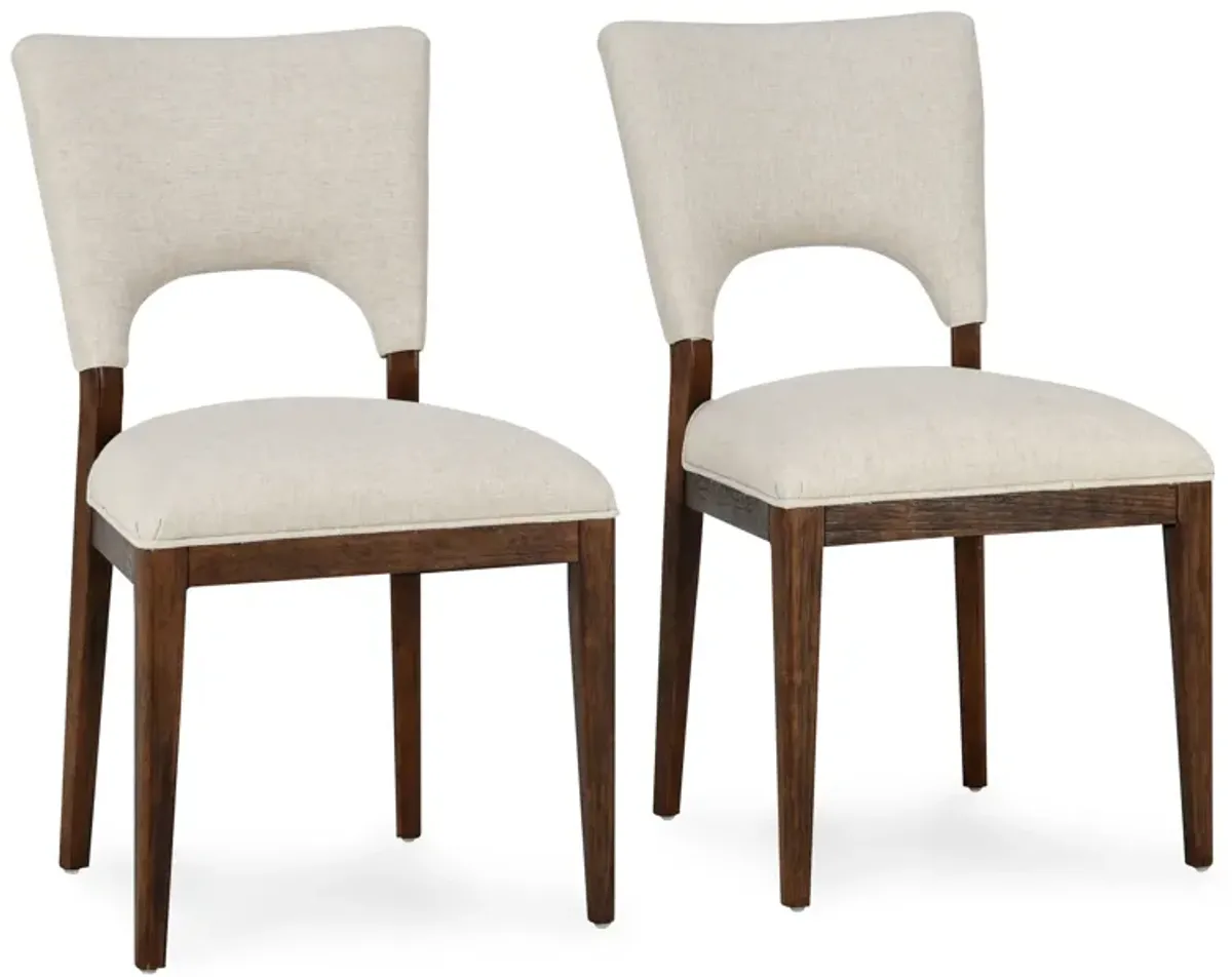 Mitchel Upholstered Dining Chair Natural Set of 2