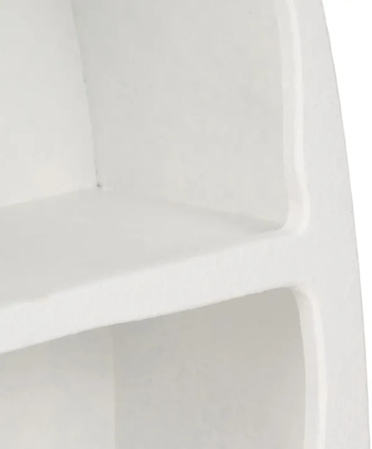 17" Curved 2-shelf Wall Storage, White