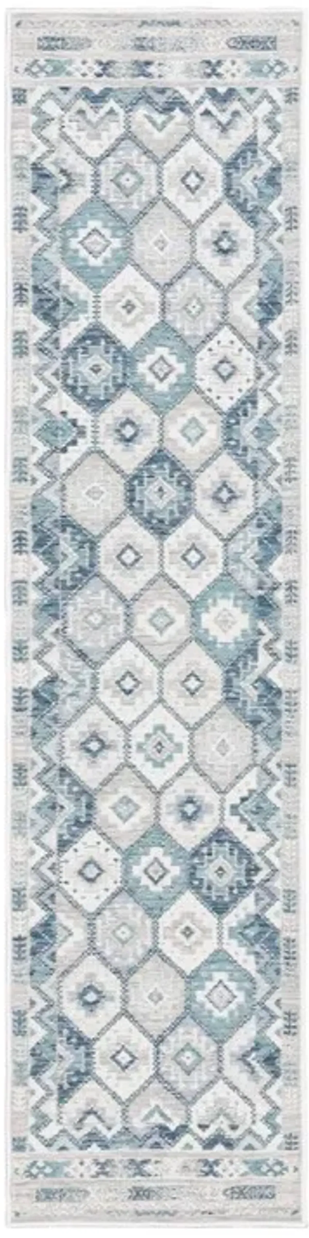 SUNRISE 630 Blue  2' X 8' Runner Rug