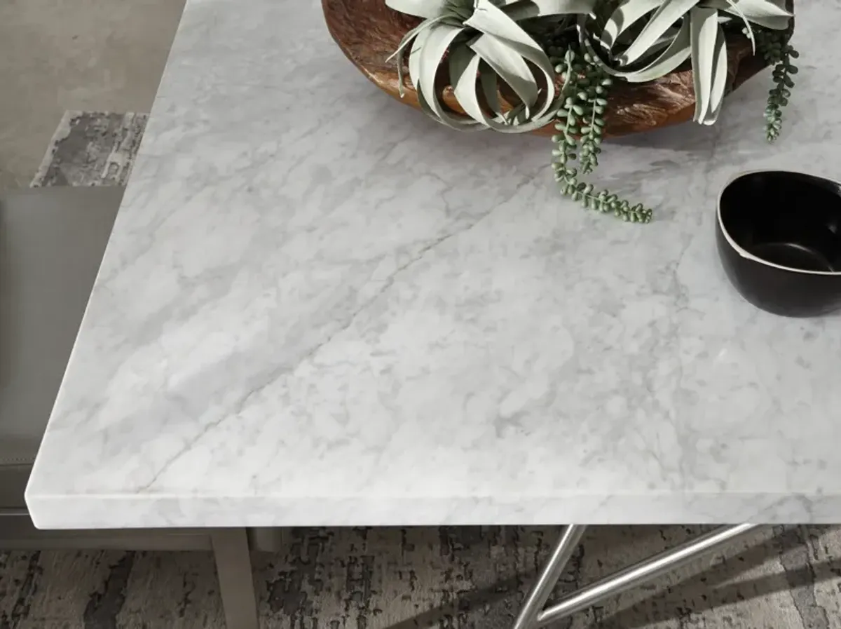 Coral Marble Rectangular Dining Table