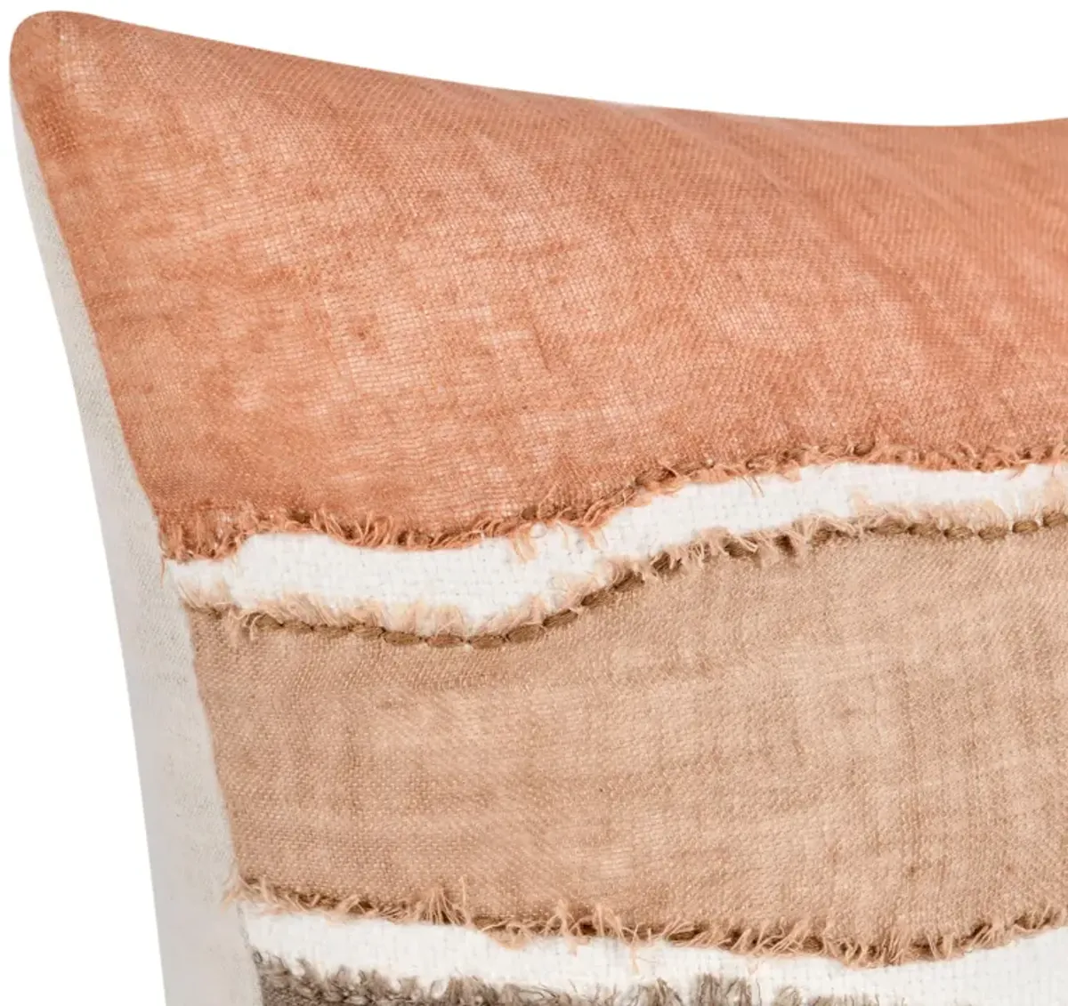 Bikram 22" Cotton Blend Throw Pillow, Terracotta Brown