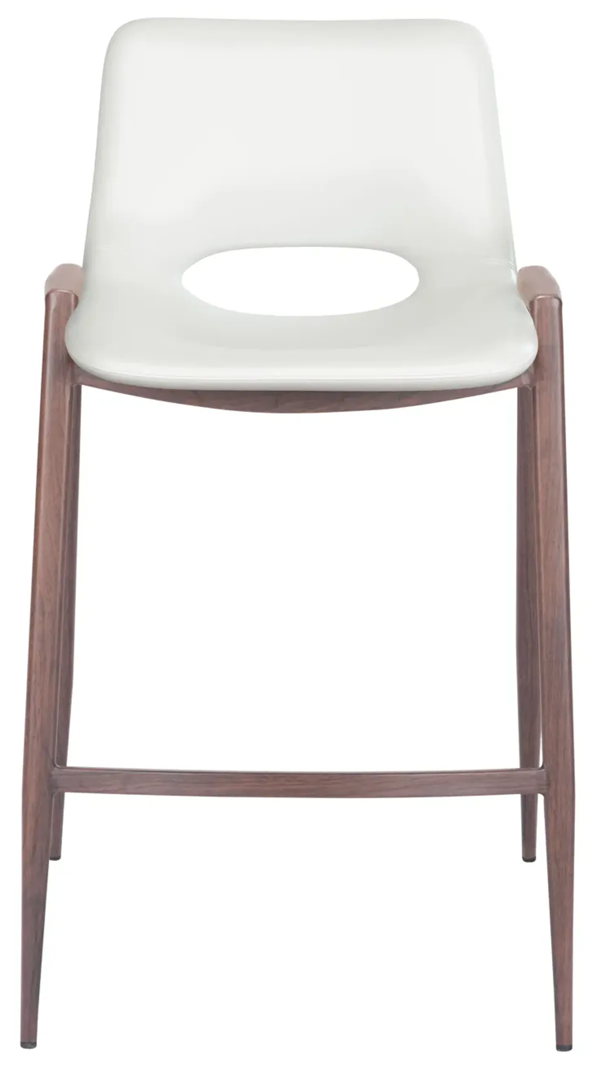 Desi Counter Stool (Set of 2) White & Walnut