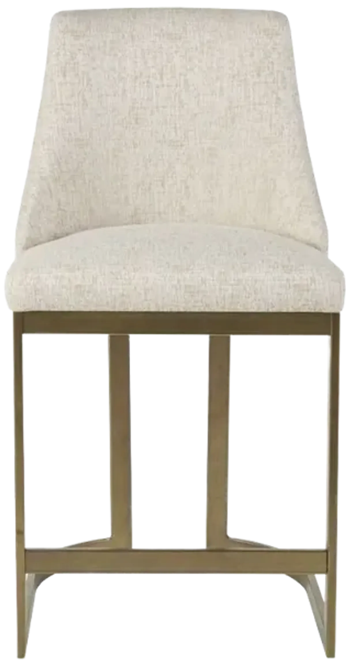 26"H Upholstered Counter Stool with Metal Base