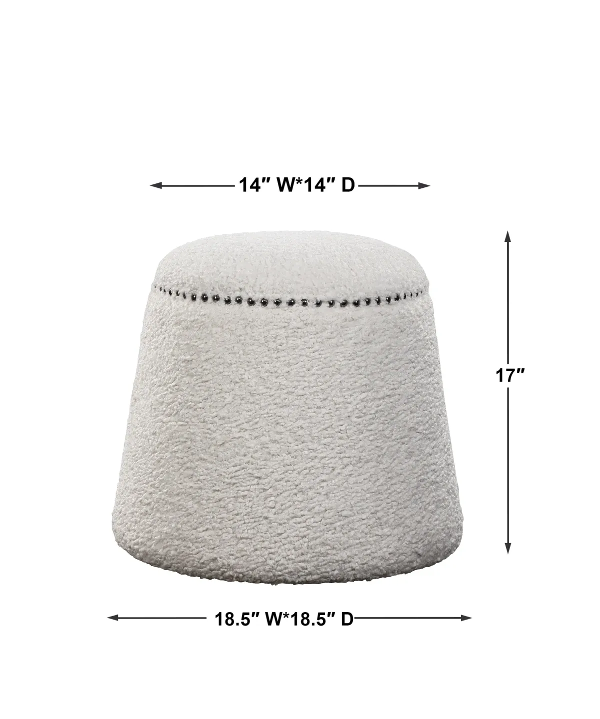 Gumdrop White Ottoman 