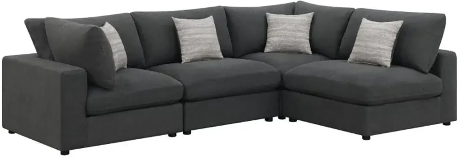 Serene 4-Piece Upholstered Modular Sectional