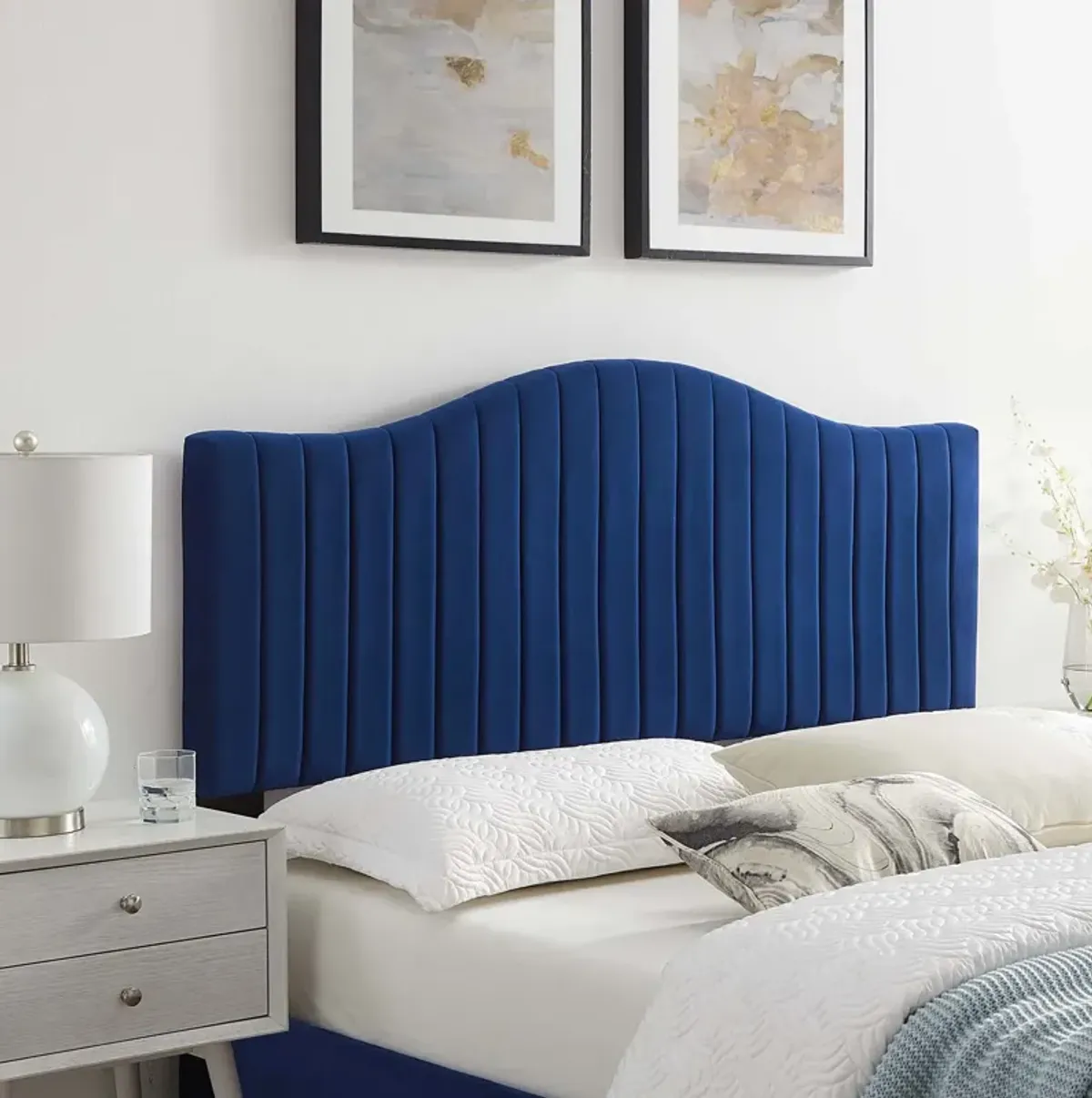 Brielle Channel Tufted Performance Velvet Twin Headboard