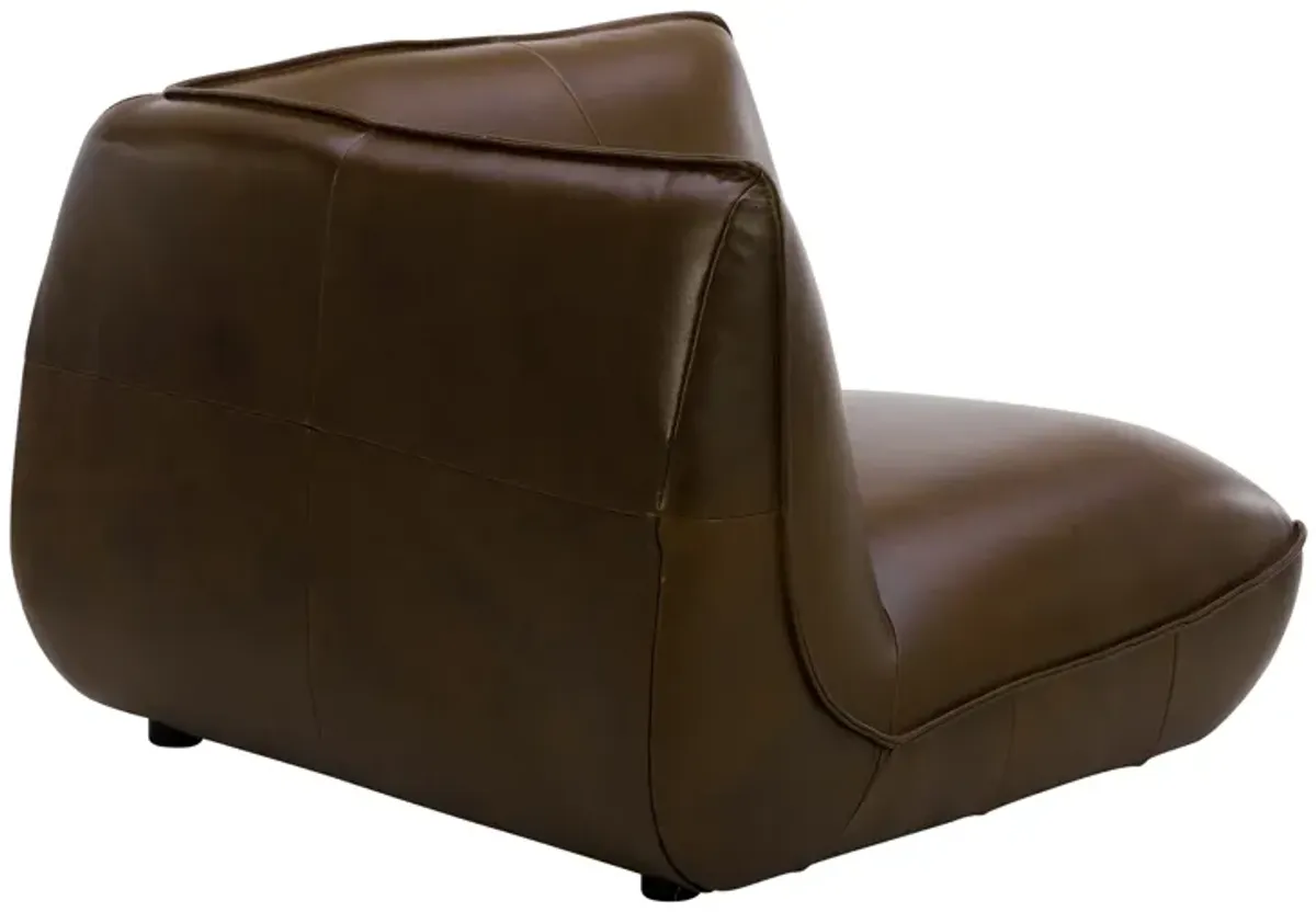 ZEPPELIN LEATHER CORNER CHAIR