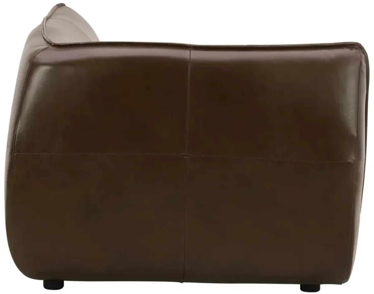 ZEPPELIN LEATHER CORNER CHAIR