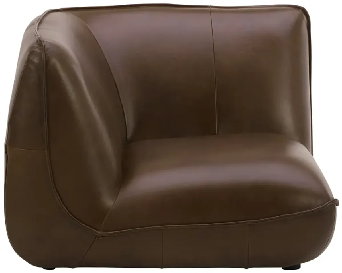 ZEPPELIN LEATHER CORNER CHAIR