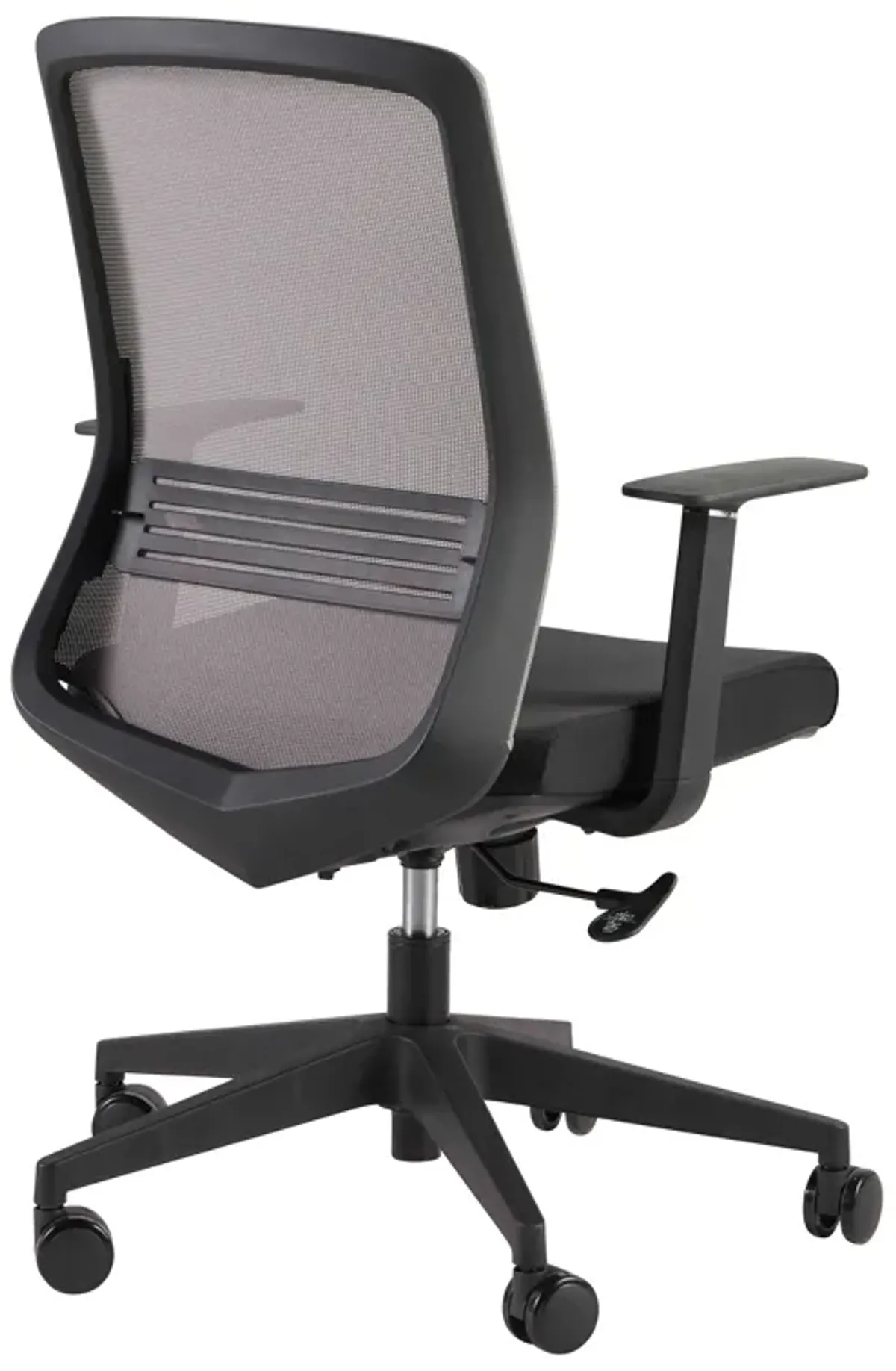 Spiro Office Chair with Adjustable Arms in Gray with Black Base