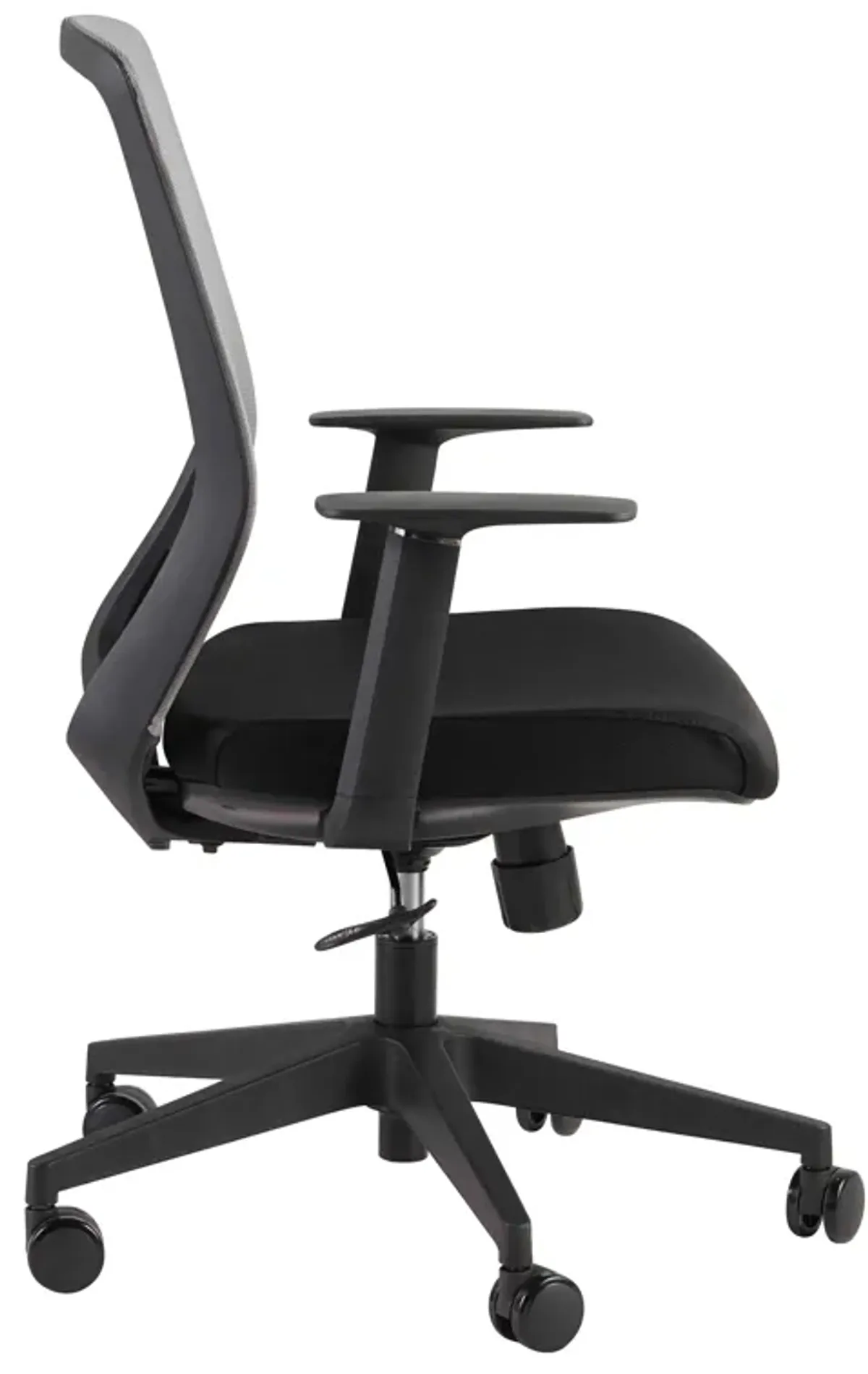 Spiro Office Chair with Adjustable Arms in Gray with Black Base