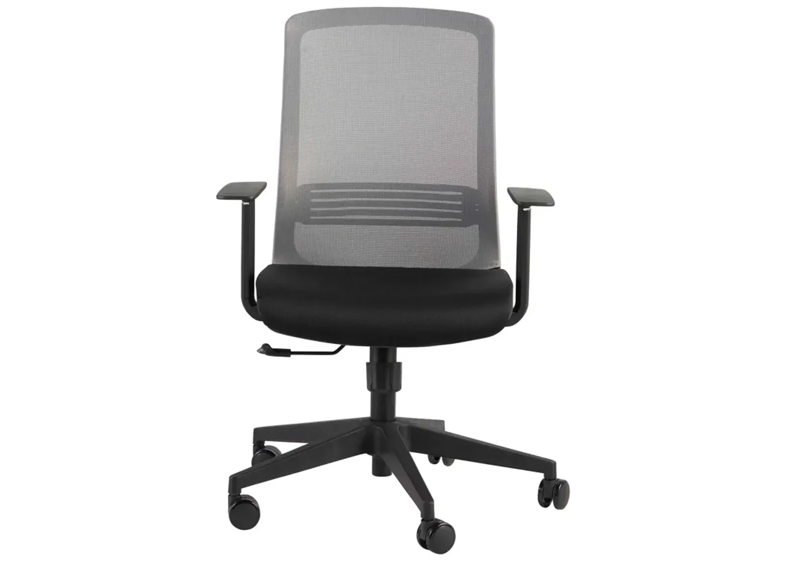 Spiro Office Chair with Adjustable Arms in Gray with Black Base