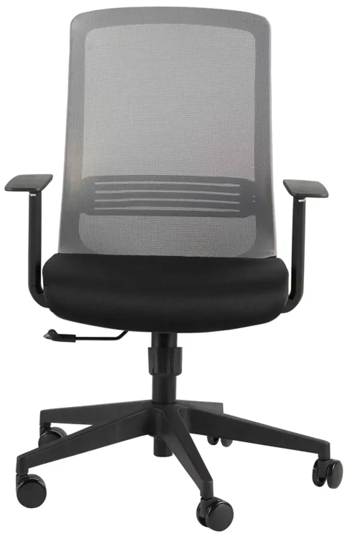 Spiro Office Chair with Adjustable Arms in Gray with Black Base