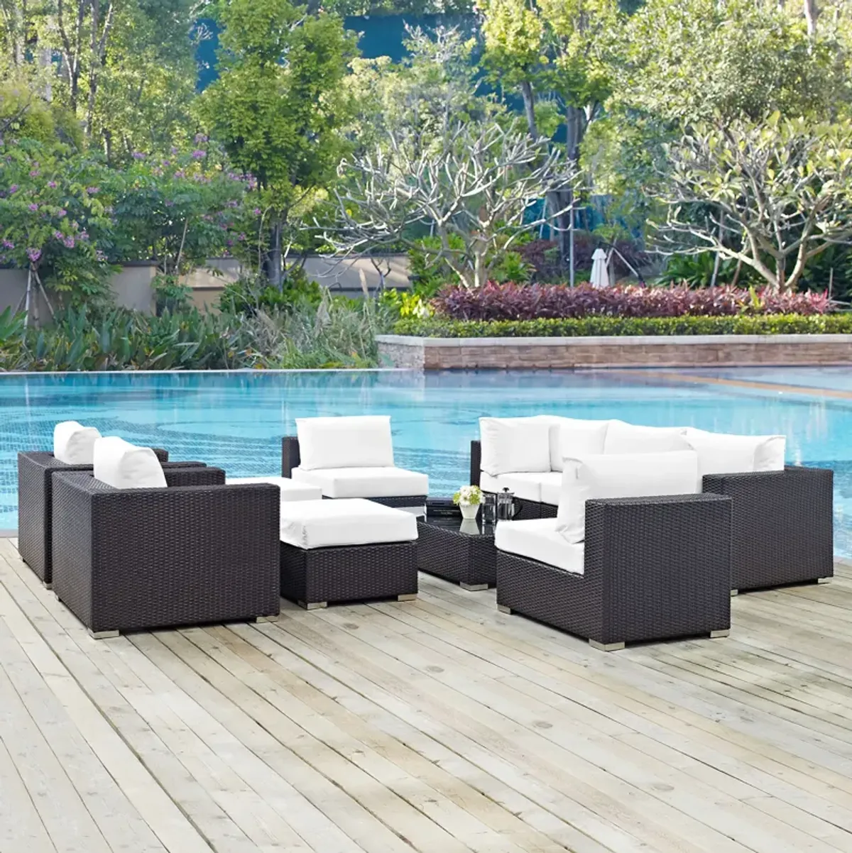 Convene 10 Piece Outdoor Patio Sectional Set