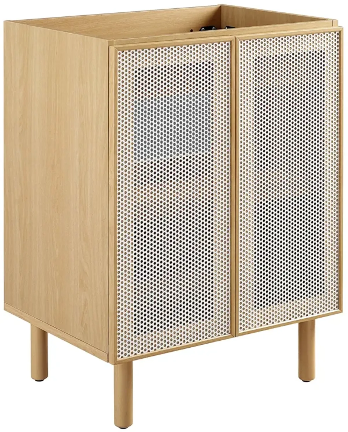 Calla 24" Perforated Metal Bathroom Vanity Cabinet (Sink Basin Not Included) by Modway