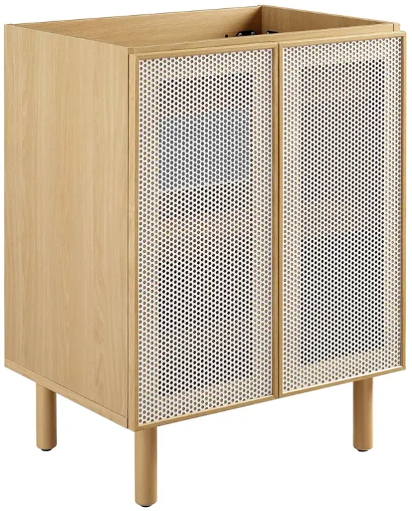 Calla 24" Perforated Metal Bathroom Vanity Cabinet (Sink Basin Not Included) by Modway