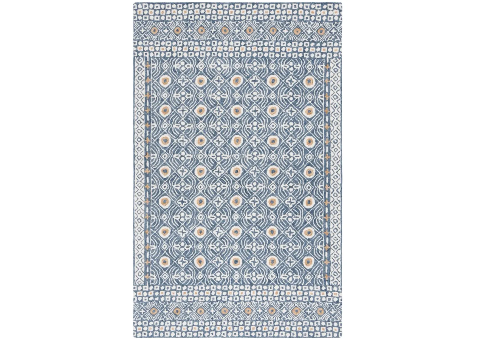 MICRO-LOOP 801 BLUE  4' x 6' Small Rectangle Rug