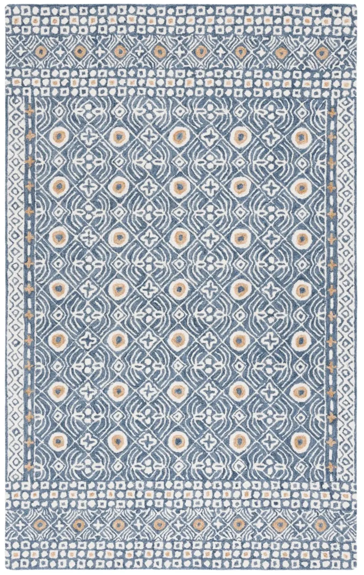 MICRO-LOOP 801 BLUE  4' x 6' Small Rectangle Rug