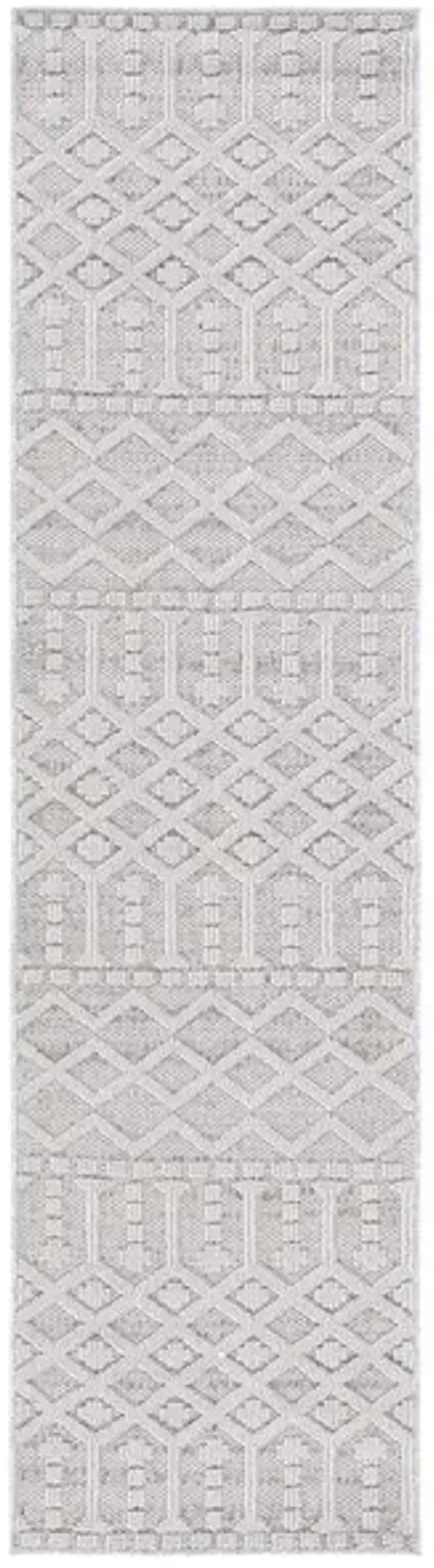 GLOBAL 402 Grey  2'-2' X 8' Runner Rug