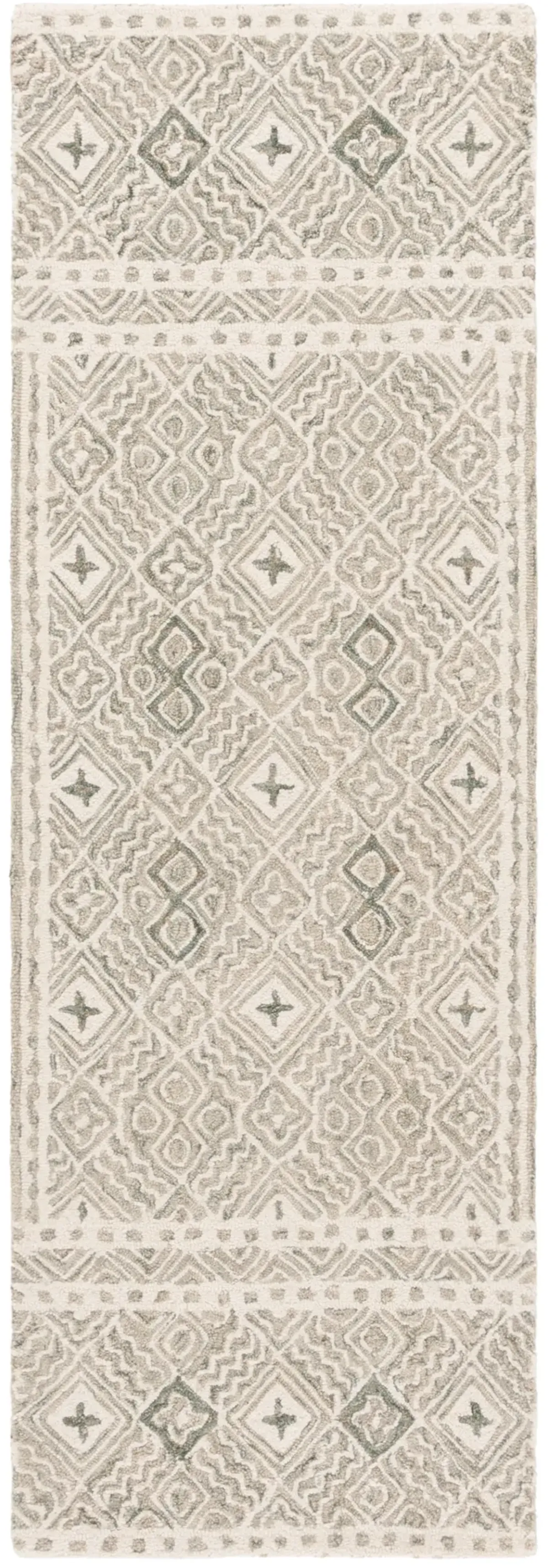 MICRO-LOOP 803 SILVER  2'-3' x 7' Runner Rug