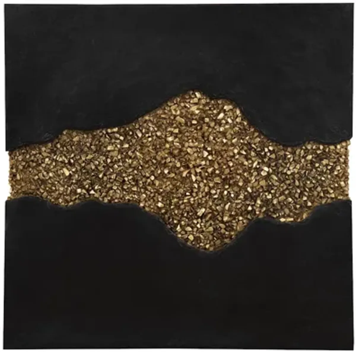 Geode Texture Panel Black And Gold, Wall Decor