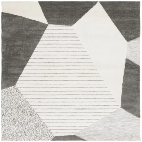 AUDREY 108 GREY  6' x 6' Square Square Rug