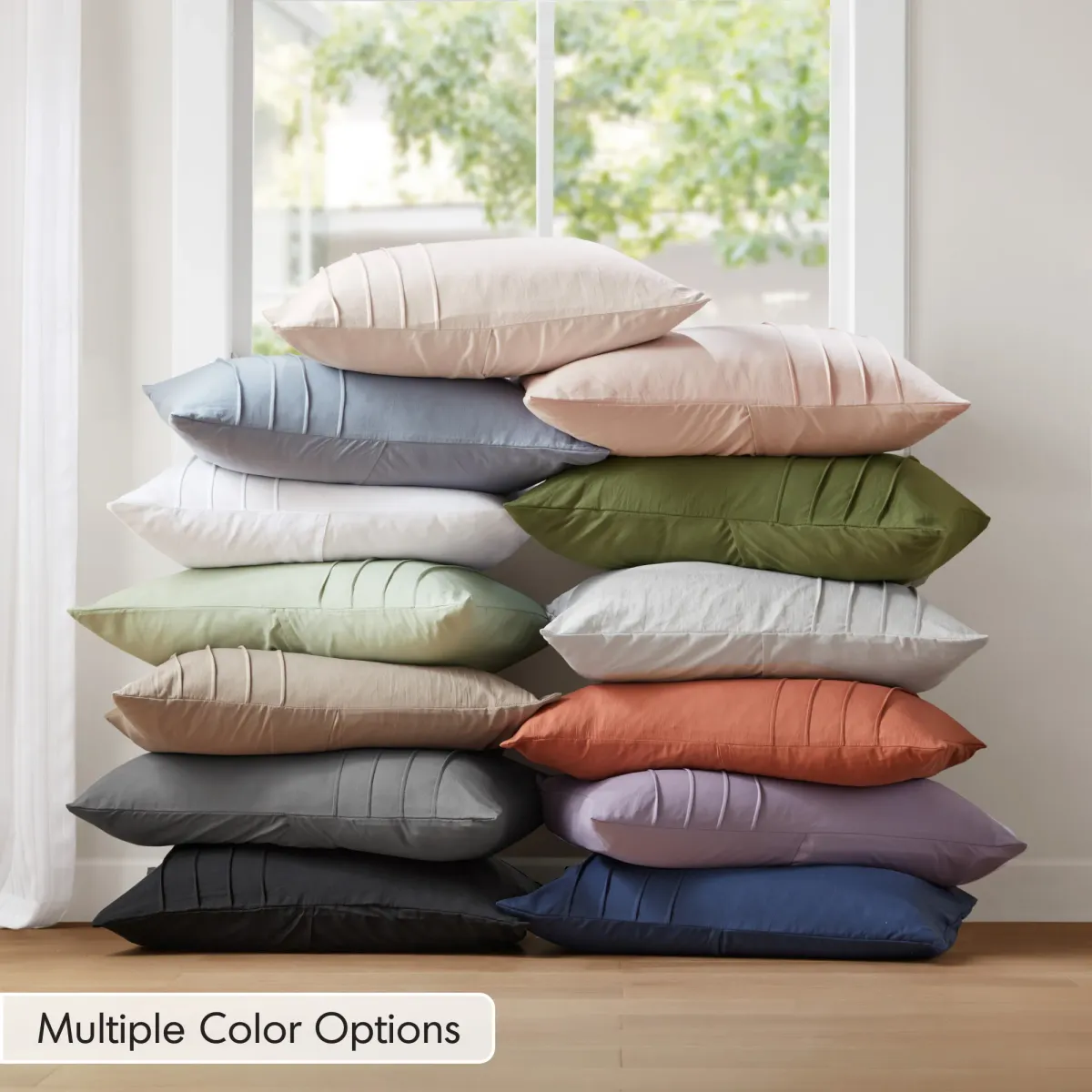 Soft Washed Pleated Duvet Cover Set