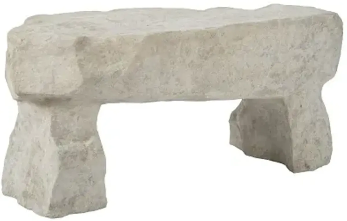 cast stone bench, roman stone