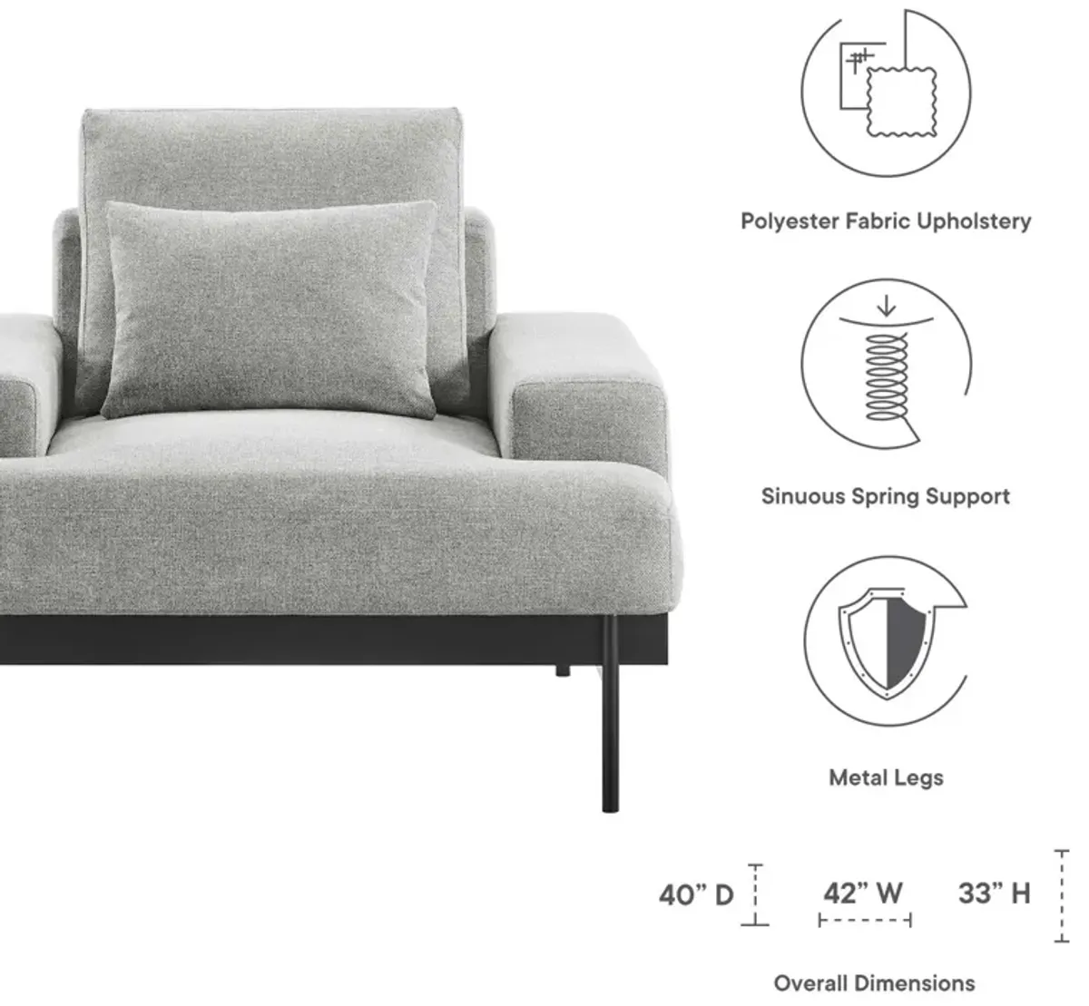 Proximity Upholstered Fabric Armchair