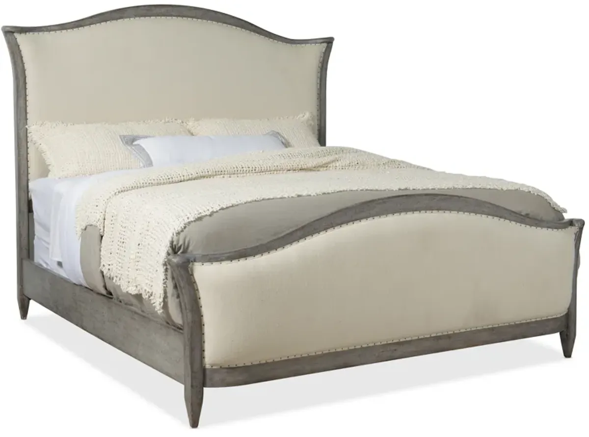 Ciao Bella King Upholstered Bed- Speckled Gray