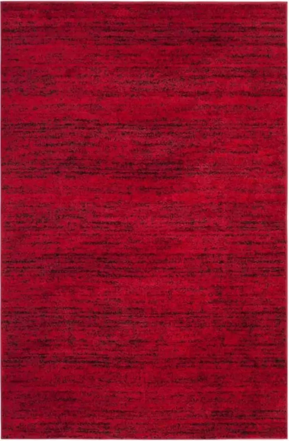 Adirondack Contemporary Red / Black 6' X 6' Square Powerloomed Rug