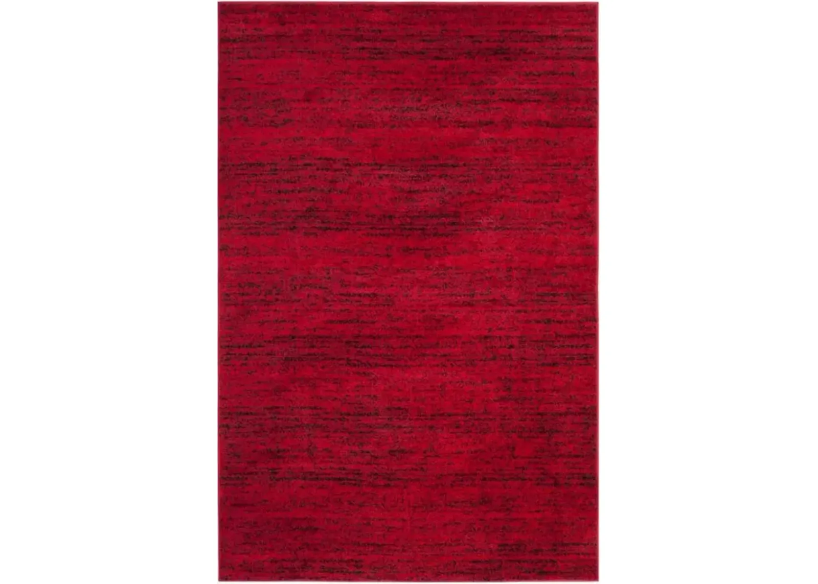 Adirondack Contemporary Red / Black 6' X 6' Square Powerloomed Rug